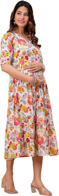 TRENDYG Women Floral Print Anarkali Kurta(Multicolor)