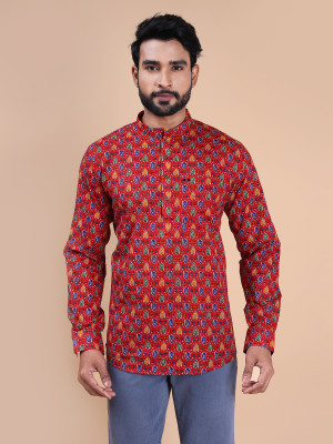 MANNYATA Men Printed Straight Kurta(Multicolor)