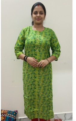 RIDDHI Women Printed Ethnic Dress Kurta(Light Green)