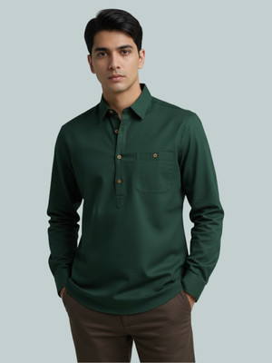 Vida Loca Men Solid A-line Kurta(Grey)