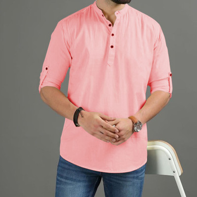 UNIFAV Men Solid Straight Kurta(Multicolor)