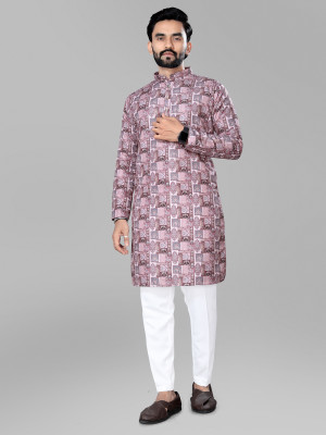 NobleStitch Men Printed, Geometric Print Ethnic Dress Kurta(Multicolor)