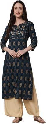 Rangmayee Women Printed Straight Kurta(Dark Green)