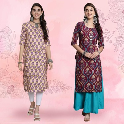 EthnicBasket Women Printed A-line Kurta(Multicolor)