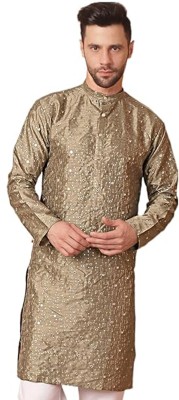 Nikhil Singh Men Embroidered Straight Kurta(Multicolor)