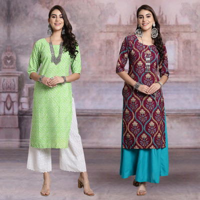 Moda Rapido Women Printed A-line Kurta(Multicolor)