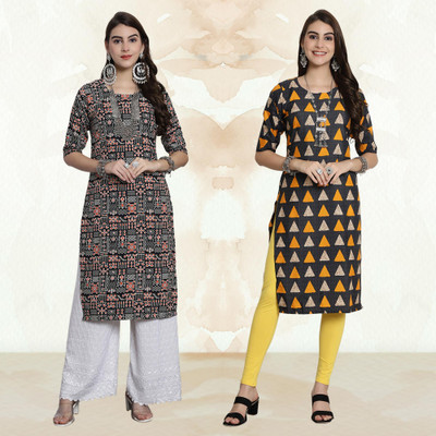 Moda Rapido Women Printed A-line Kurta(Multicolor)