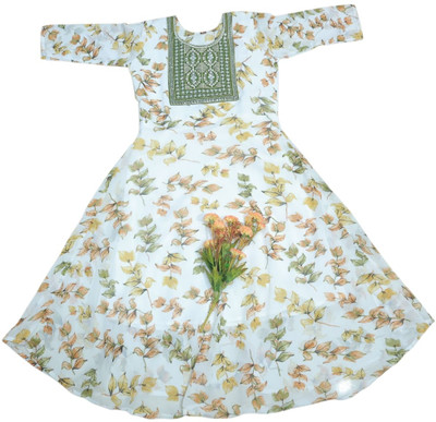 ANNAMALAIYAR TEX Women Floral Print Anarkali Kurta(Multicolor)