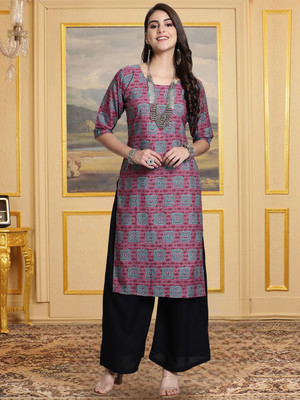 EthnicBasket Women Printed A-line Kurta(Multicolor)