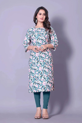 ALAKH FASHION Women Floral Print Straight Kurta(Multicolor)