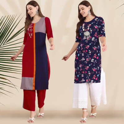 1 Stop Fashion Women Printed A-line Kurta(Multicolor)