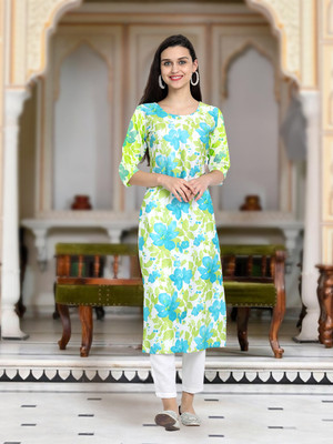 Moda Rapido Women Printed A-line Kurta(Multicolor)