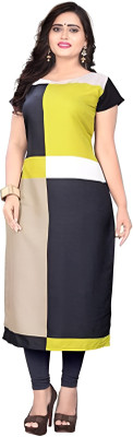 SHREE INFINITY EXPORT Women Printed A-line Kurta(Yellow)