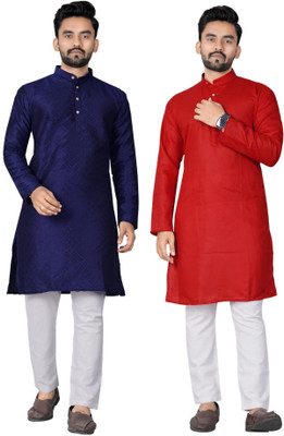 DHASU TRENDZ Men Solid Straight Kurta(Multicolor)