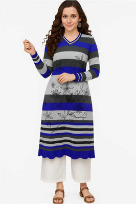 Coft Women Self Design Straight Kurta(Multicolor)