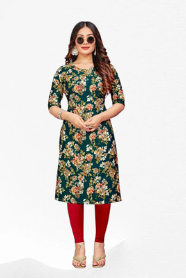 rhd Women Printed Straight Kurta(Multicolor)