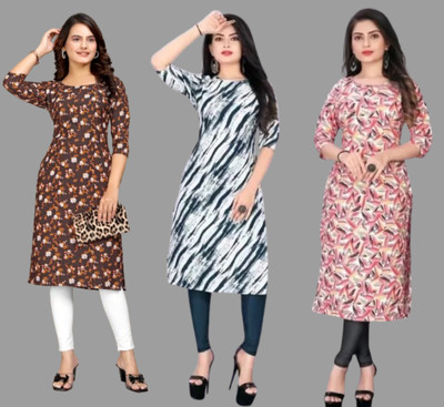 Parimal Enterprise Women Printed A-line Kurta(Multicolor)