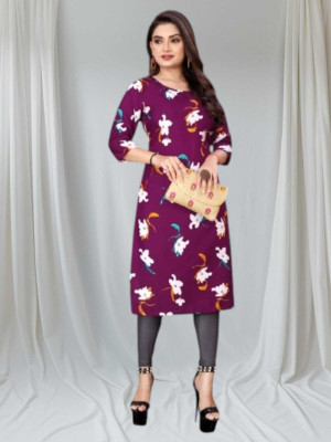 dharmanandan creation Women Printed Flared Kurta(Multicolor)