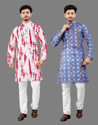 DHASU TRENDZ Men Printed Straight Kurta(Multicolor)