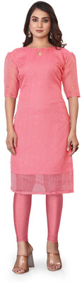 ak fashion mall Women Embroidered Ethnic Dress Kurta(Pink)