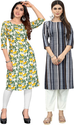 MARIDI FASHION Women Self Design Straight Kurta(Multicolor)