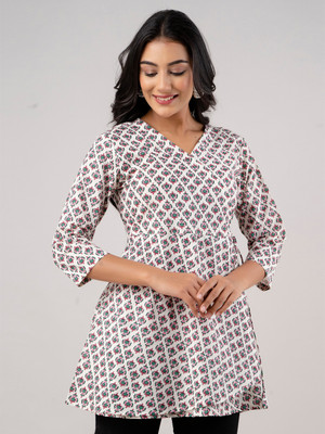 Feranoid Retail Women Printed Straight Kurta(Multicolor)
