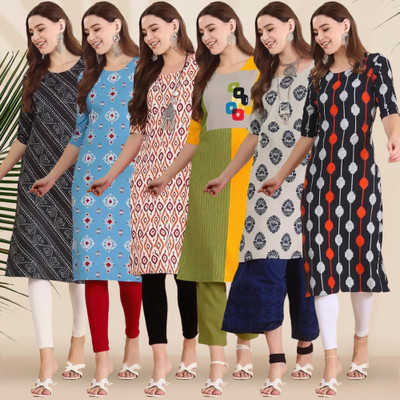 EthnicBasket Women Printed A-line Kurta(Multicolor)