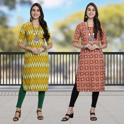 Moda Rapido Women Printed A-line Kurta(Multicolor)