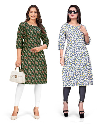 SAIKRUPA FASHION Women Printed A-line Kurta(Multicolor)