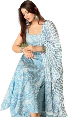 Sanvi Creations Printed Kurta, Trouser/Pant & Dupatta Set