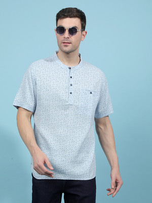CRIMSOUNE CLUB Men Self Design A-line Kurta(Blue)