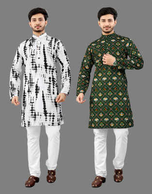 DHASU TRENDZ Men Printed Straight Kurta(Multicolor)