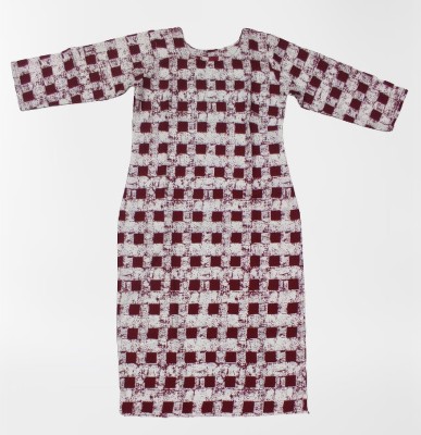 POLLU FASHION HUB Women Printed A-line Kurta(Maroon)