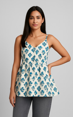 Flora fab by rashmi Women Printed, Floral Print Tunic Kurta(Multicolor)