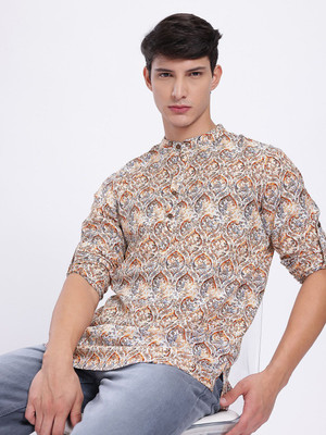 Anouk Rustic Men Printed Straight Kurta(Multicolor)