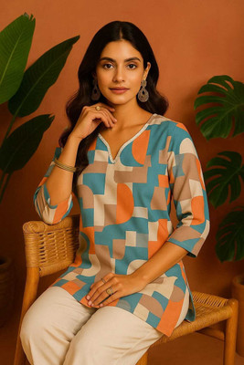 minewear Women Colorblock A-line Kurta(Multicolor)