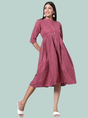 Db Fashion Xx Women Printed Anarkali Kurta(Maroon)
