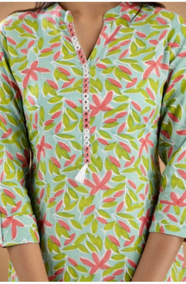 GKNR Women Printed A-line Kurta(Multicolor)