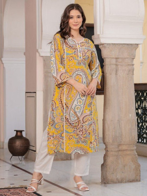 MRcreations Women Printed A-line Kurta(Multicolor)