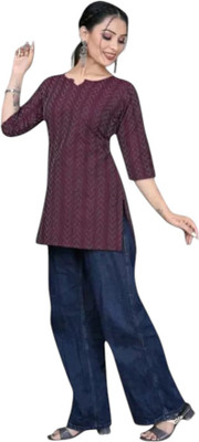 Rangrasiya Tex Women Solid Anarkali Kurta(Maroon)