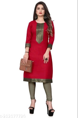 AAIKHODAL Women Printed Straight Kurta(Multicolor)