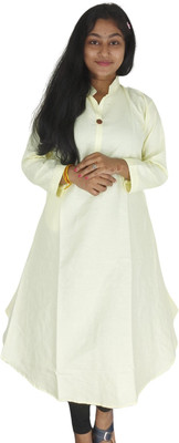 RYALE Women Solid A-line Kurta(Light Blue)