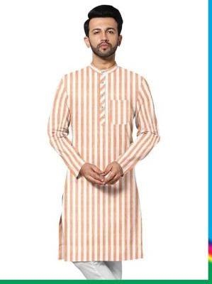 Hetrsa Men Printed Straight Kurta(Multicolor)