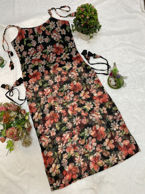 PuriMaa Women Printed Trail Cut Kurta(Gold)