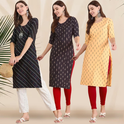 EthnicBasket Women Printed A-line Kurta(Multicolor)