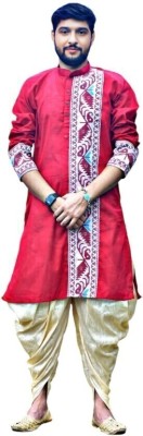 GOURI COLLECTIONS Men Printed Ethnic Dress Kurta(Maroon)