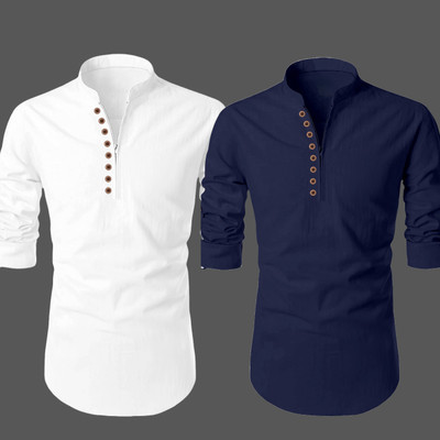 SOPANI Men Solid Straight Kurta(Multicolor)
