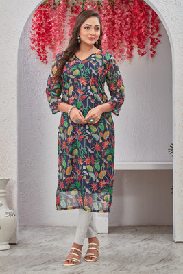 AADINATH TEX CREATIONS Women Printed A-line Kurta(Multicolor)