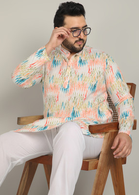 METRONAUT PLUS Men Printed A-line Kurta(Multicolor)
