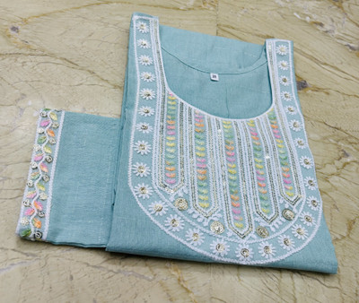AUZAAI COLLECTION Women Embroidered Straight Kurta(Multicolor)